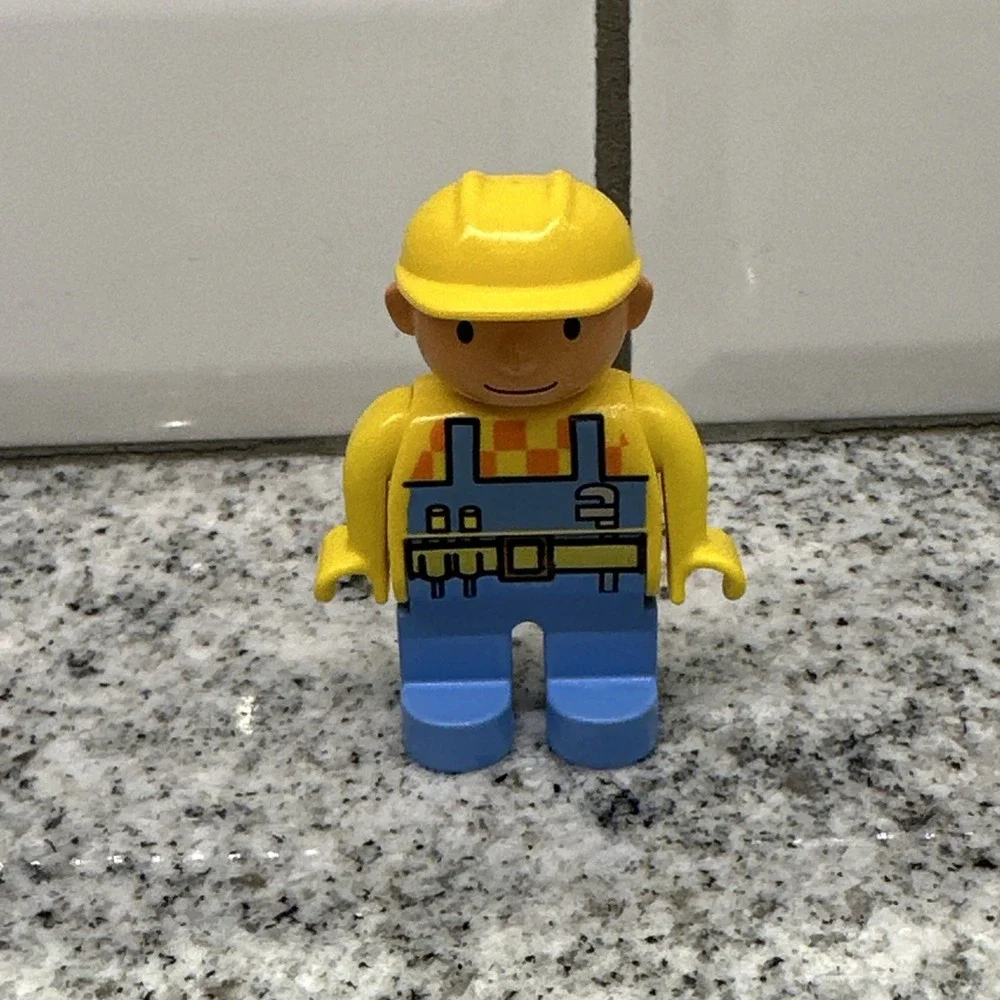 BOB THE‎ BUILDER 2001 LEGO DUPLO MINIFIGURE CONSTRUCTION WORKER